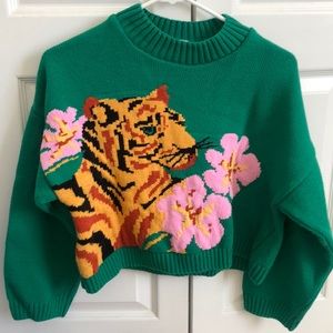 ASOS Design Tiger Flower Sweater